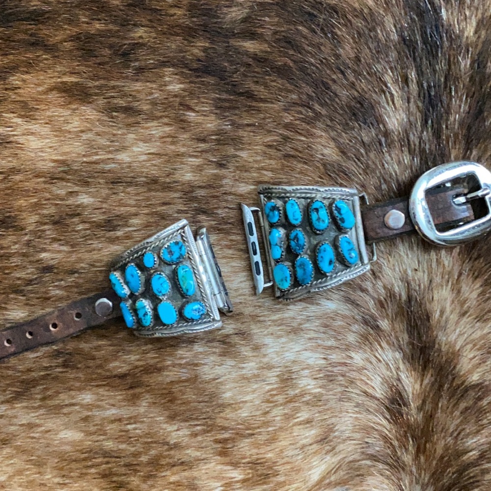 Authentic turquoise Apple Watch band